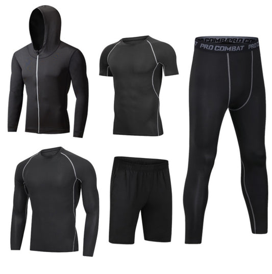 Men's Agate sportwear apparel, featuring a breathable athletic top and shorts for active fitness and training activities.
