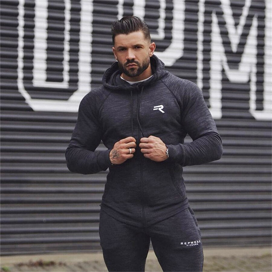Men's hooded sportswear by Agate featuring a comfortable fit, athletic design, and casual style for active wear.