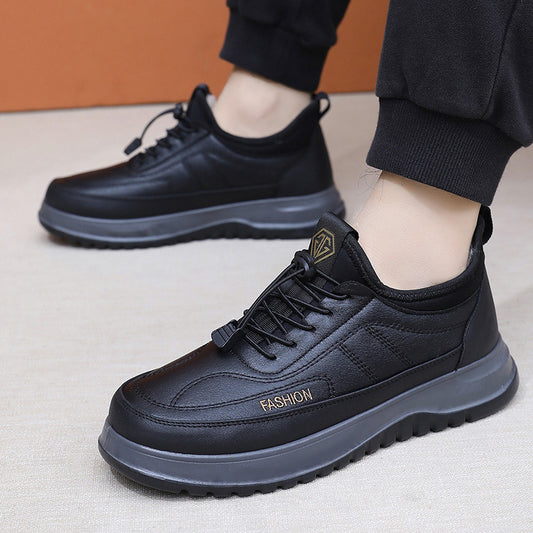 Mens Fleece-Lined Warm Soft-Soled Casual Sneakers