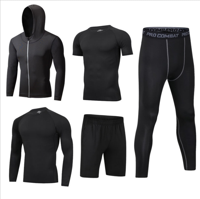 Men's Agate sportswear outfit featuring a breathable athletic shirt and running shorts for active wear.