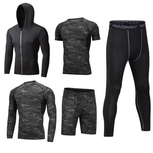 Men's Agate sportswear, athletic training shirt and shorts set, made from breathable fabric for active sports and workouts.