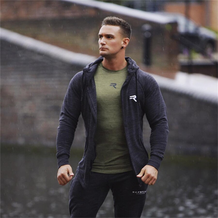 Men's hooded sportswear by Agate, featuring a comfortable fit and athletic design, ideal for active wear and casual workouts.