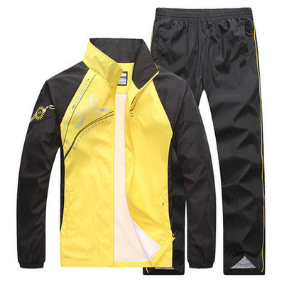 Men's Agate sportswear suit featuring a casual jacket, ideal for student couples, designed for active, comfortable wear.