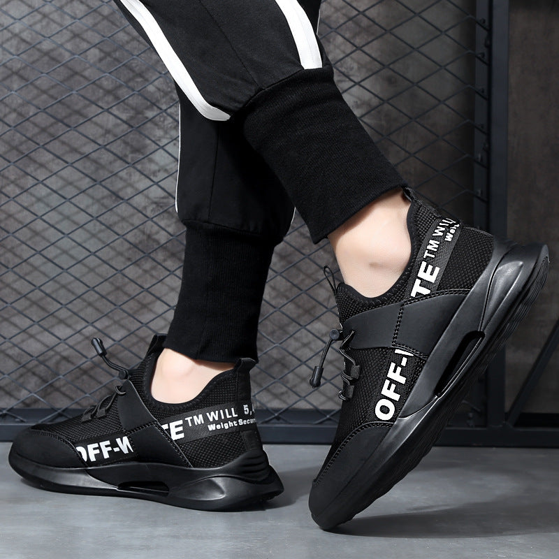 Men's Agate sneakers with sleek design, white and black color, and comfortable athletic style.