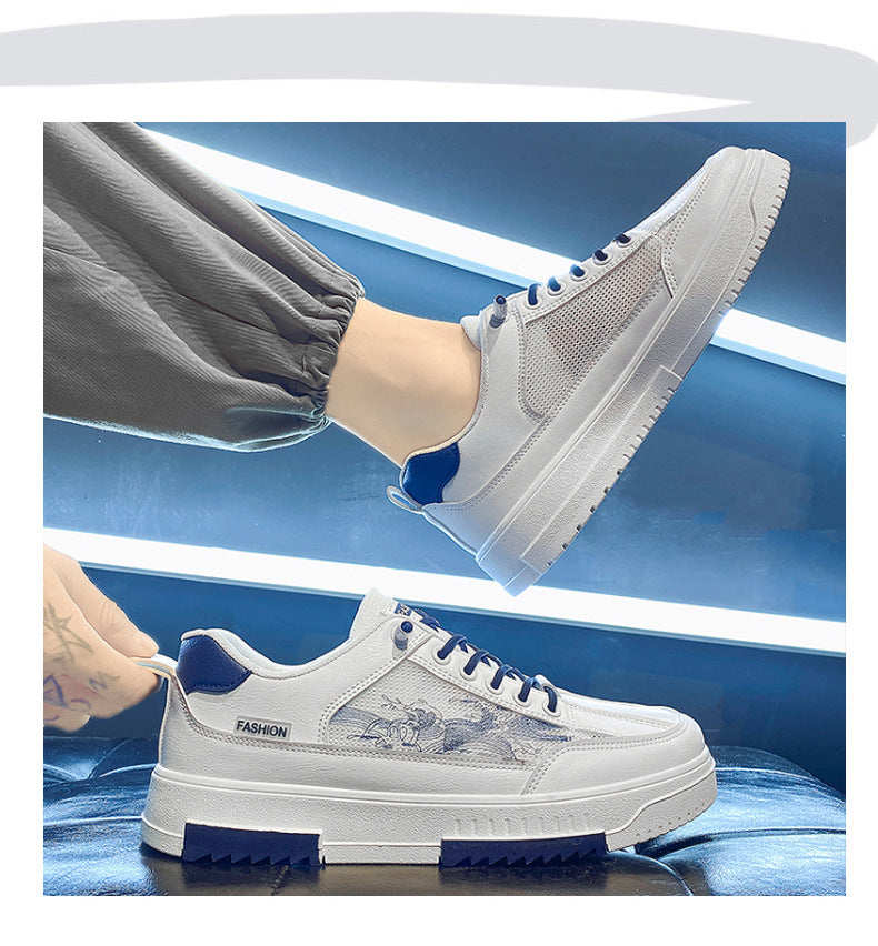 Agate mesh breathable sneakers with lightweight, wear-resistant design, ideal for comfortable everyday wear.