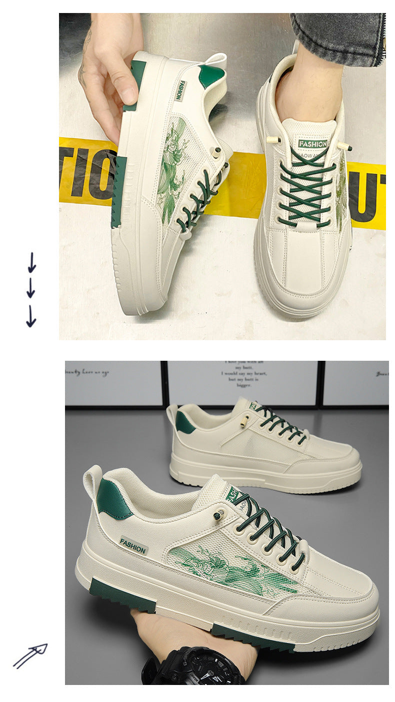 Agate mesh breathable sneakers with lightweight, wear-resistant design, featuring a sleek, sporty look and comfortable fit.