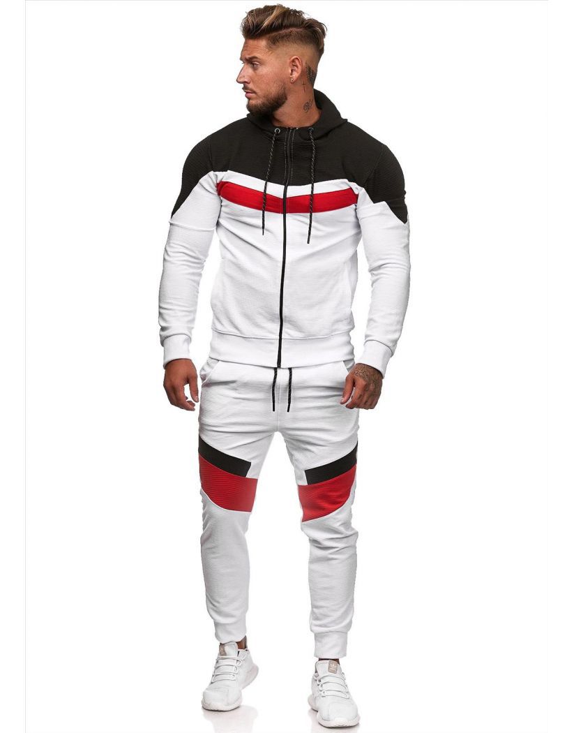 Men's Agate colorblock hoodie, stylish sportswear with vibrant panels, perfect for casual and athletic wear.