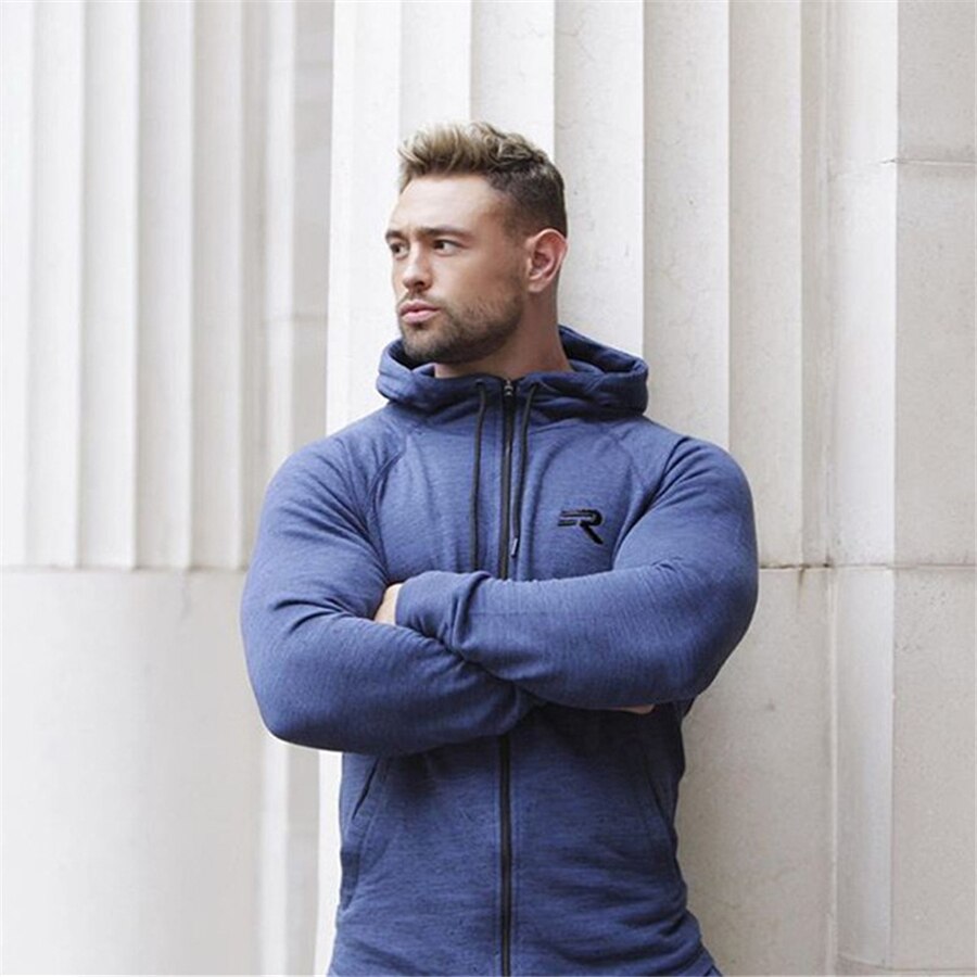 Men's hooded sportswear hoodie by Agate featuring a comfortable fit and athletic design, perfect for active wear.