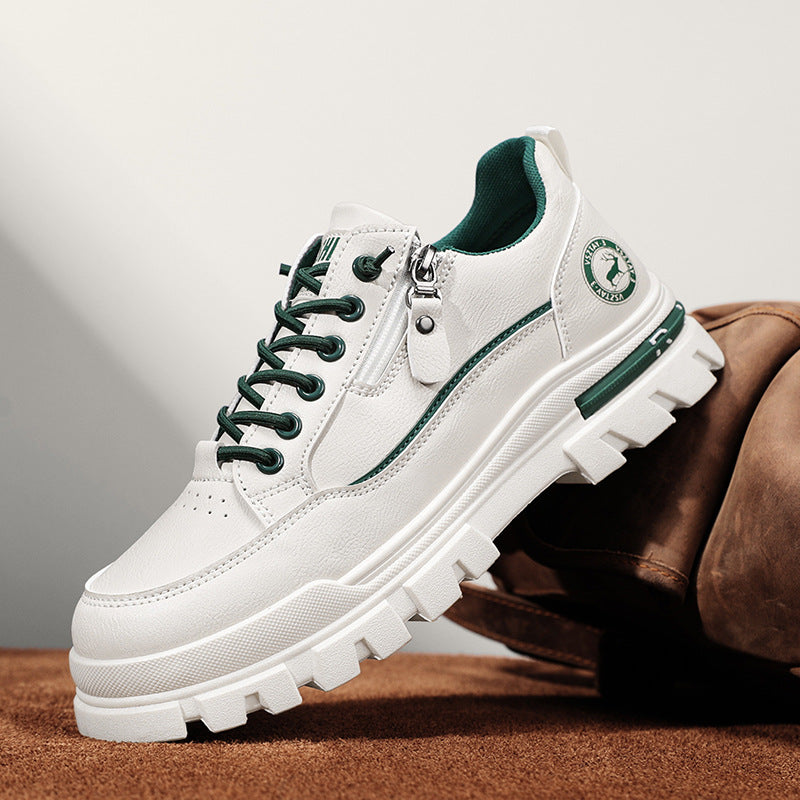 Men's chunky soled sneakers by Agate featuring a versatile design with thick rubber soles and stylish casual upper.