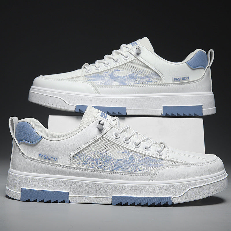 Agate mesh breathable sneakers with wear-resistant, lightweight design, featuring thin, comfortable construction for active wear.