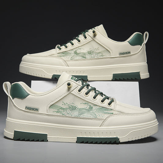 Agate mesh breathable sneakers with lightweight, wear-resistant design, featuring a sleek athletic style and comfortable fit.