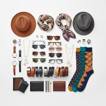 Accessories women and men like socks glasses belts etc 1000PX BY 1000PX