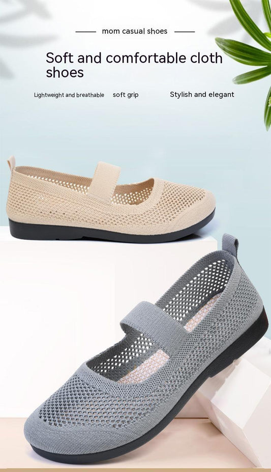 Pair of Agate casual shoes for women in apricot color, showcasing comfortable slip-on footwear with a stylish design.