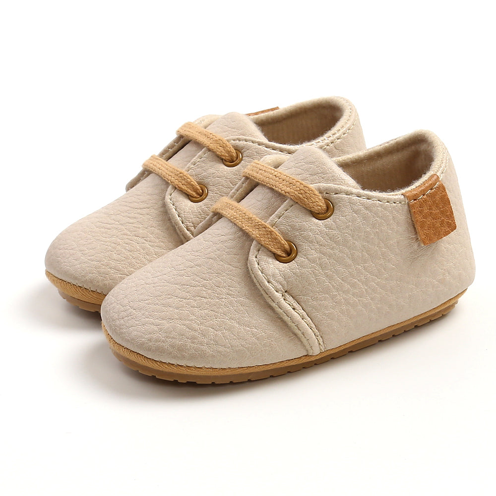 Beige Agate baby casual shoes for men and women, 11cm, soft and comfortable footwear for infants and toddlers.