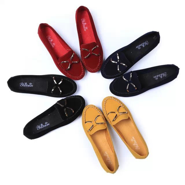 Black Agate women's bowknot flats shoes with casual solid design, featuring a cozy, comfortable loafer style.