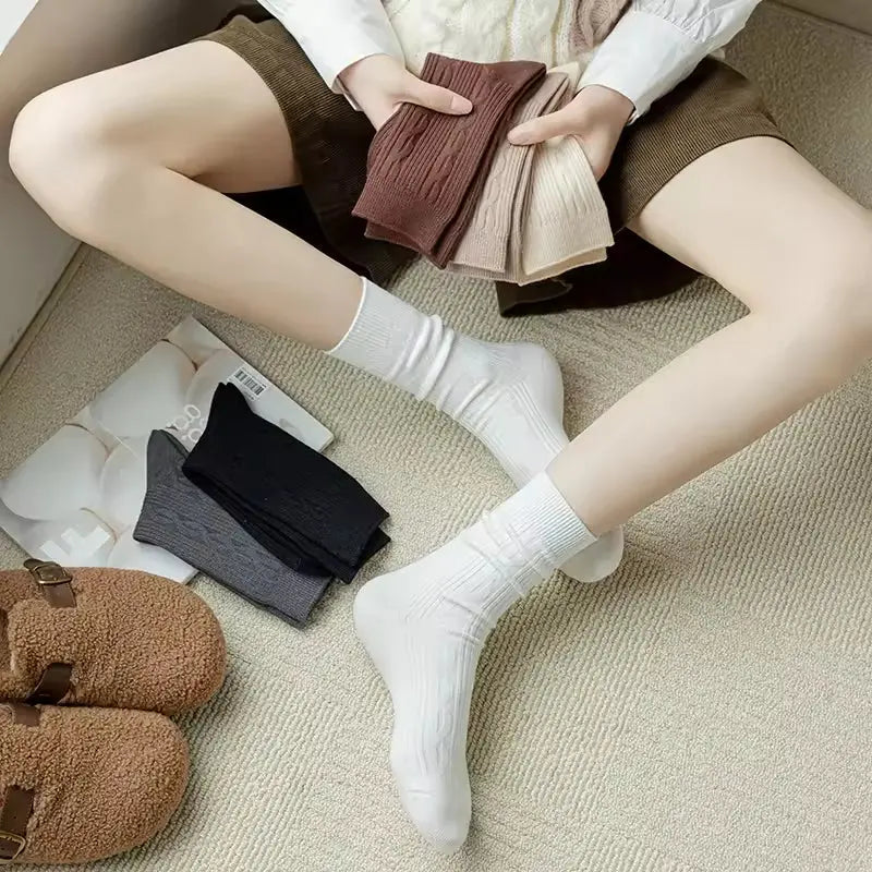 Womens Thick Warm Mid-Calf Wool Socks - Alvionz.de