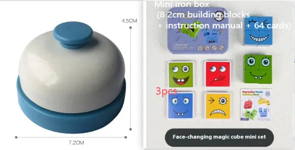 Wooden Expressions Toy Wooden Magic Cube Face Pattern Building Blocks Educational Montessori Toys Wooden Matching Block Puzzles Alvionz