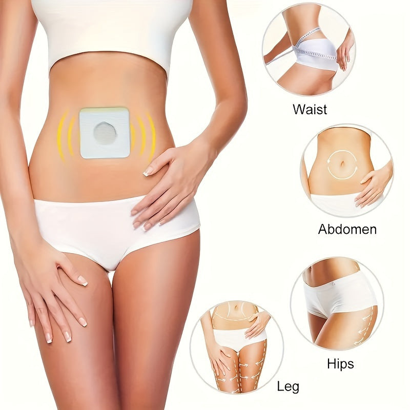 Alvionz magnetic detox belly button patch for slimming, showing red abdomen sticker on a white background.
