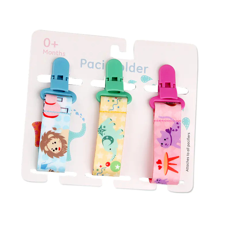Cartoon Pattern Baby Pacifier Teether Pack of Three Alvionz.de