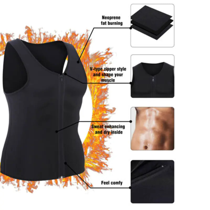 Men's Neoprene Waist Trainer Vest for Weight Loss Alvionz.de