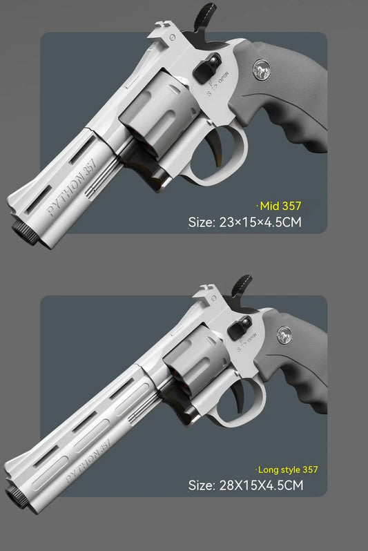 Children's left-wheel soft bullet toy pistol by Alvionz.de with black and green plastic, designed for safe play and pretend shooting.