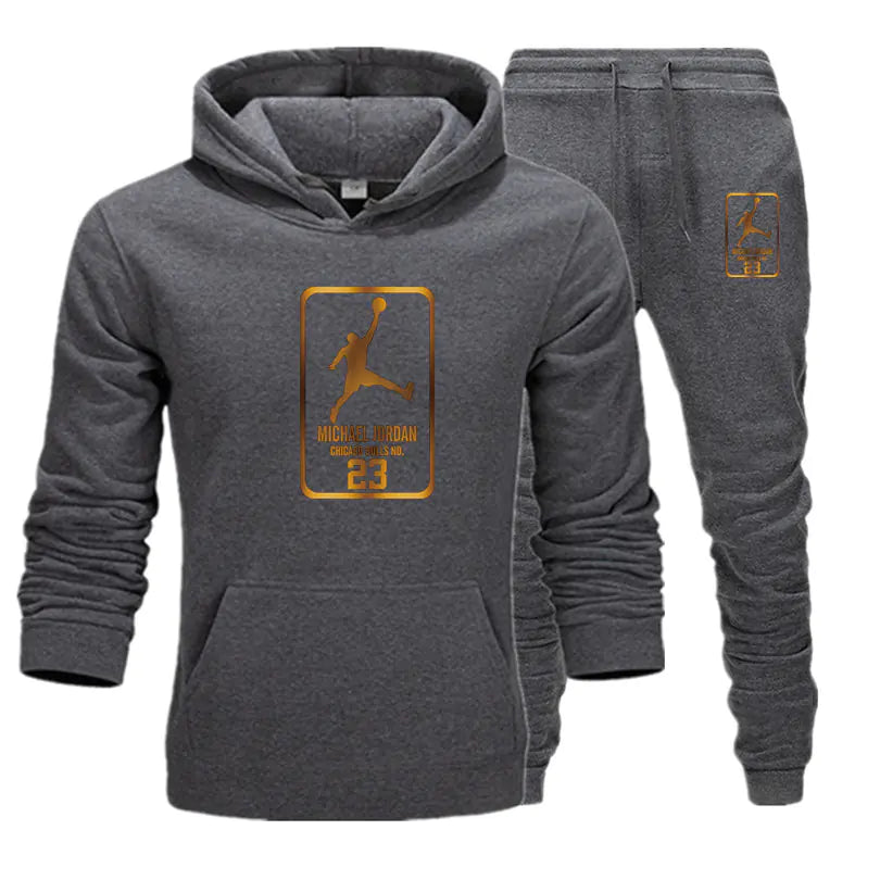 New Autumn Winter Men's Casual Hooded Sweatshirt Set Alvionz.de