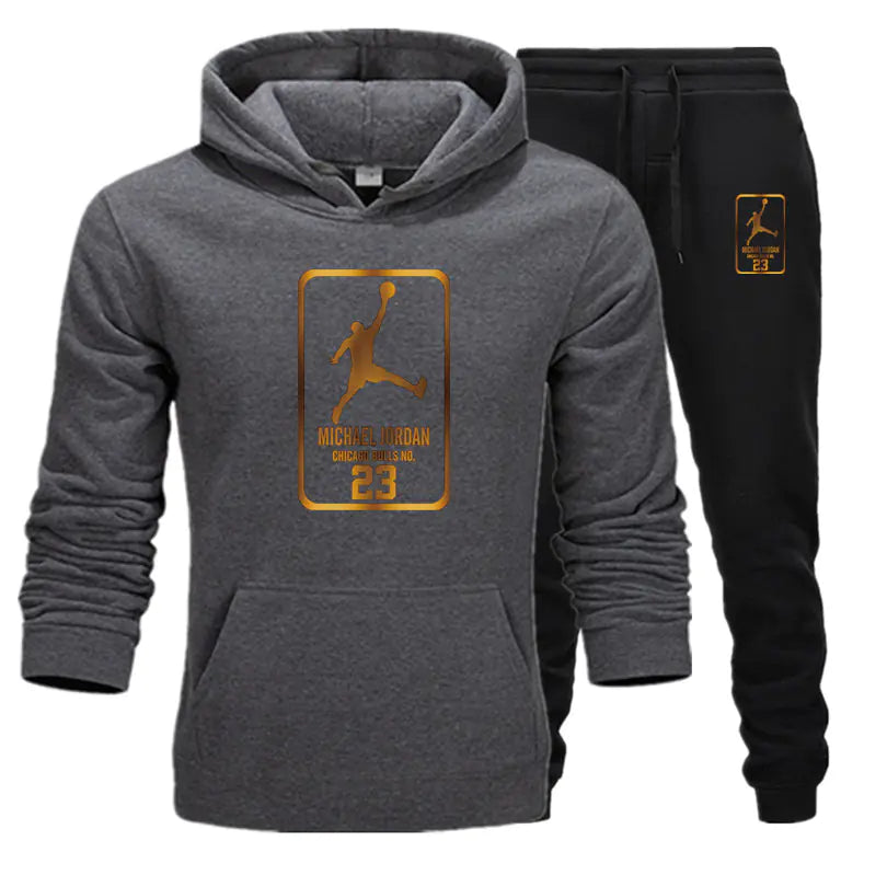 New Autumn Winter Men's Casual Hooded Sweatshirt Set Alvionz.de