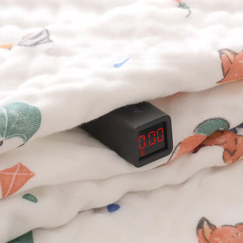 Fluffy Muslin Cotton Baby Blankets with Kids Print Alvionz.de