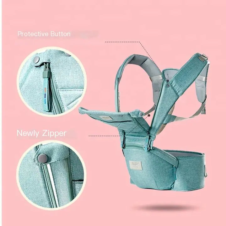 Baby Carrier with Bass Bear Hip Seat for Front Carry Alvionz.de