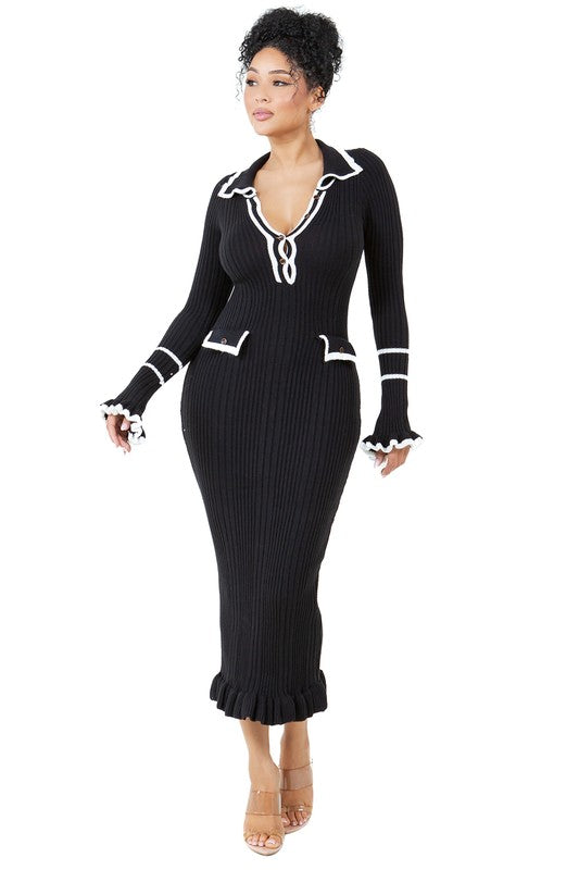 WOMEN FASHION LONG MAXI KNIT DRESS Jade Icarus