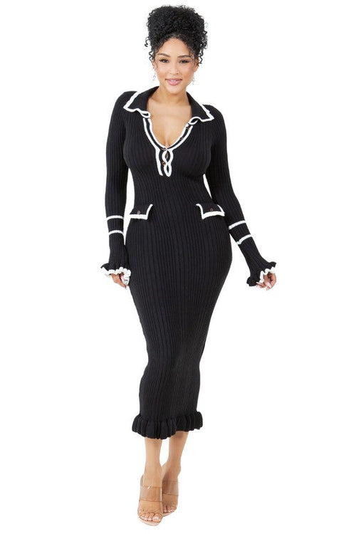 WOMEN FASHION LONG MAXI KNIT DRESS Jade Icarus