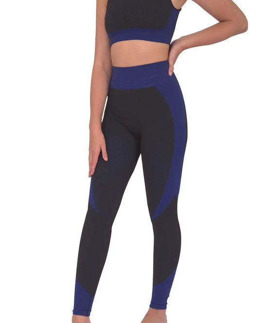 Trois Seamless Legging - Black with Navy - Alvionz.de