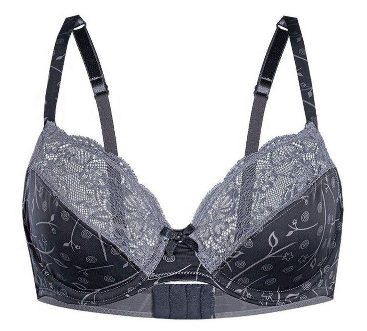 Sassa Silver Blossom Semi Sheer Full Figure Bra Lime Lucy