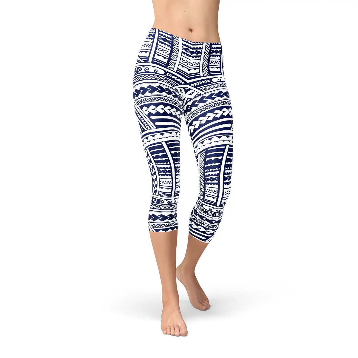 Polynesian Maori Tattoo Capri Leggings - Alvionz.de