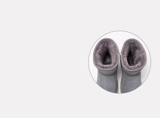 New Flat Bottom Medium Cotton Shoes Plush Snow Boots For Women Pink Lucky