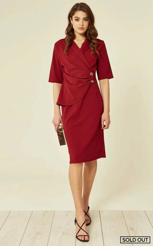 Diane Wrap Blazer Dress Rose Eleusis