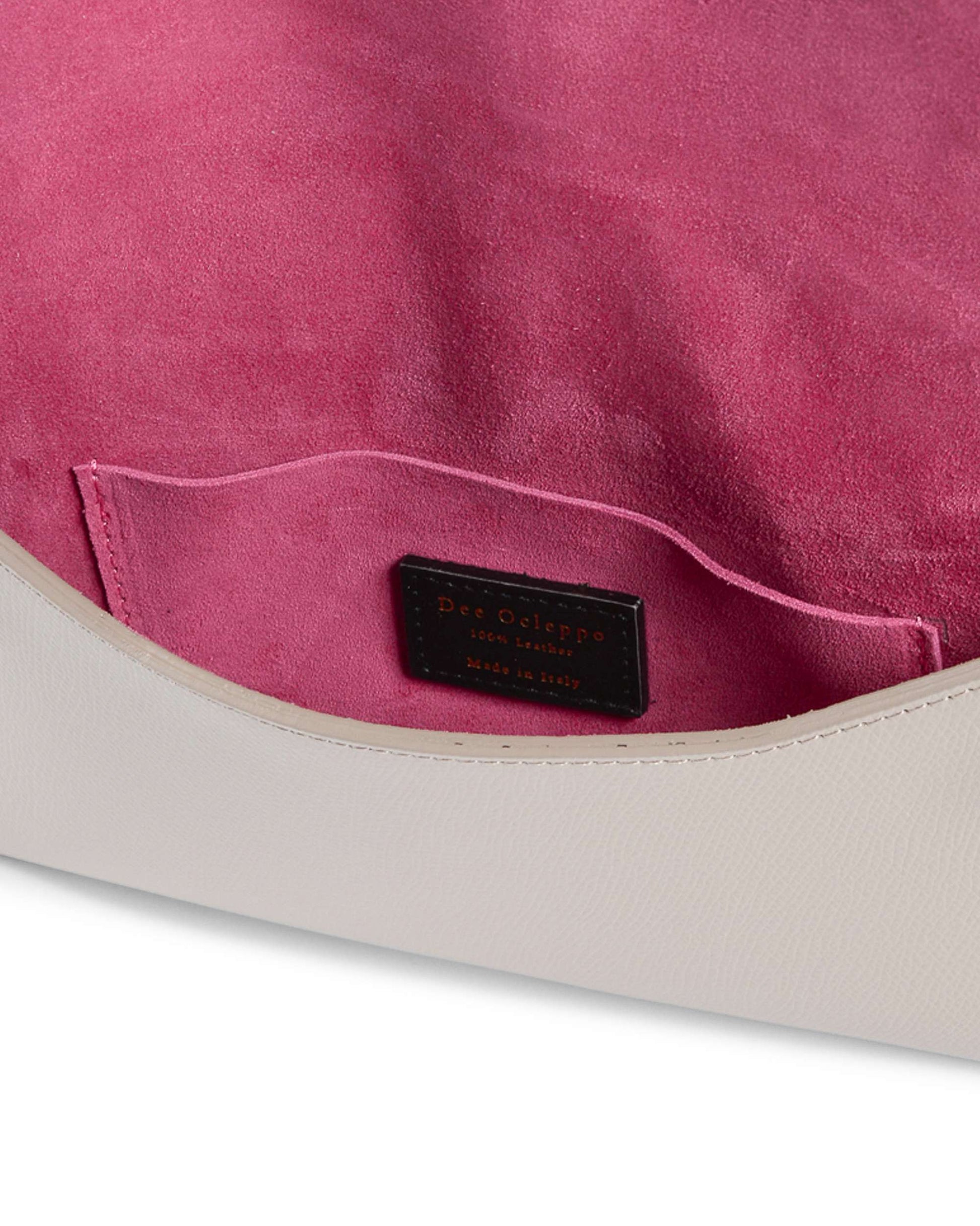 Dee Ocleppo Womens Clutch DC220 LOGO PALMELLATO TAUPE Rose Gaia