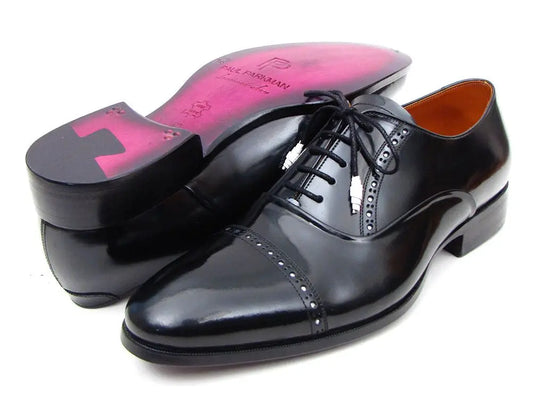 Paul Parkman Captoe Oxfords Black Dress Shoes (ID#78RG61) Ruby Ophion