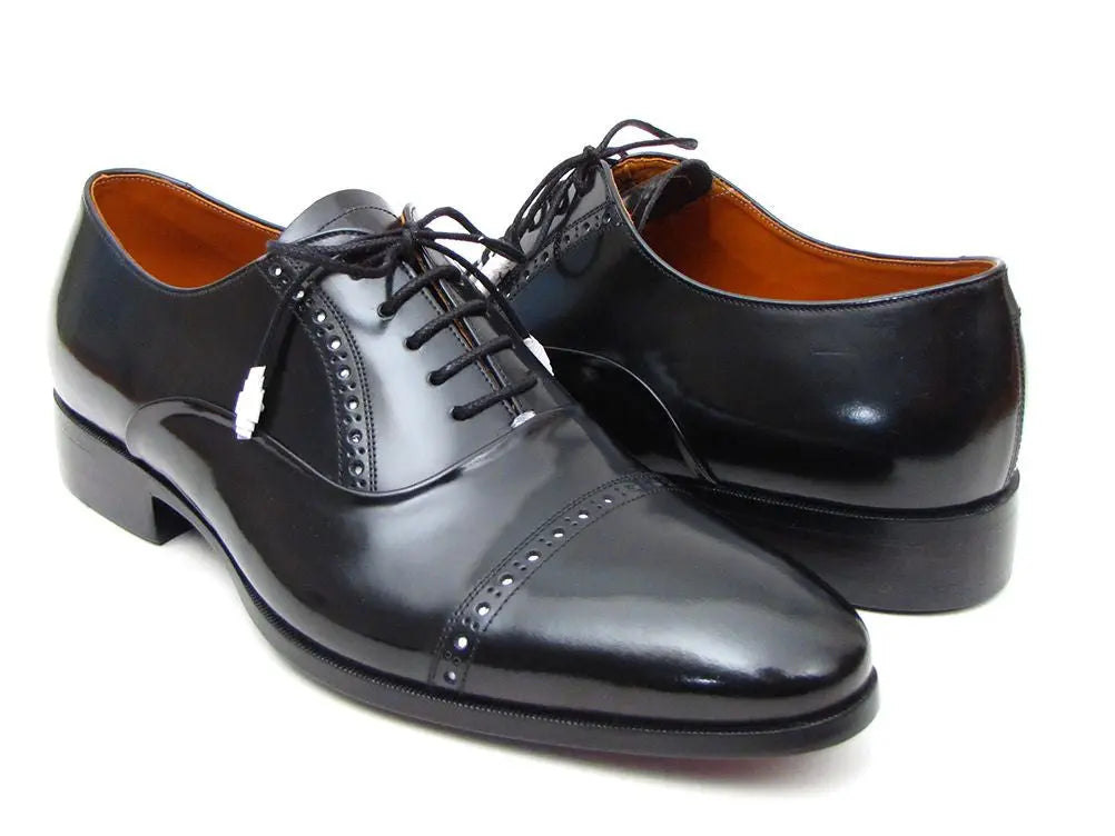 Paul Parkman Captoe Oxfords Black Dress Shoes (ID#78RG61) Ruby Ophion