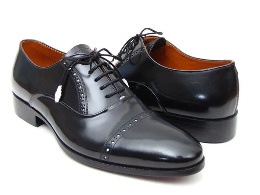 Paul Parkman Captoe Oxfords Black Dress Shoes (ID#78RG61) Ruby Ophion