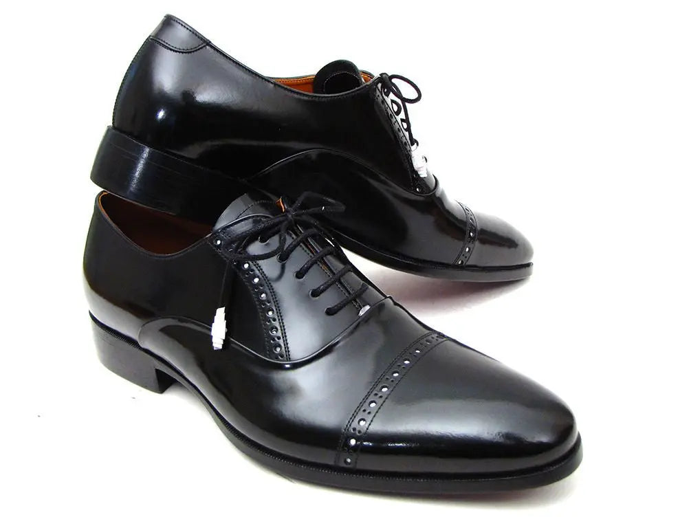 Paul Parkman Captoe Oxfords Black Dress Shoes (ID#78RG61) Ruby Ophion