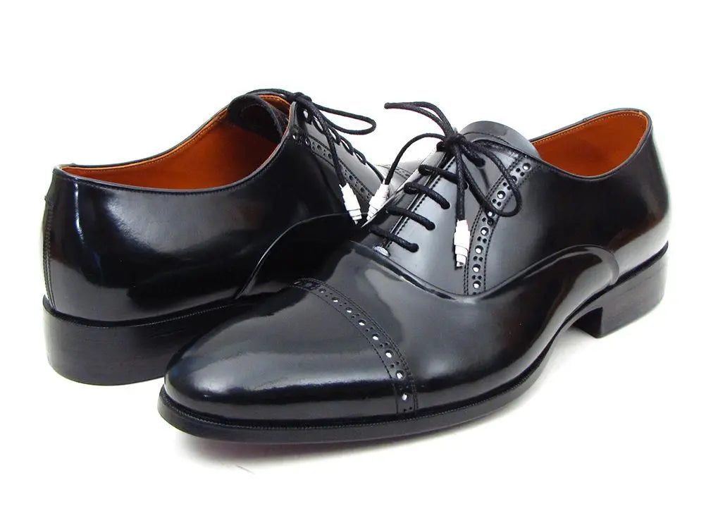 Paul Parkman Captoe Oxfords Black Dress Shoes (ID#78RG61) Ruby Ophion