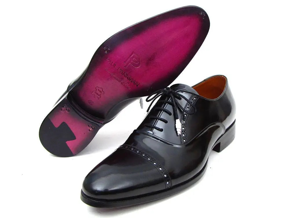 Paul Parkman Captoe Oxfords Black Dress Shoes (ID#78RG61) Ruby Ophion