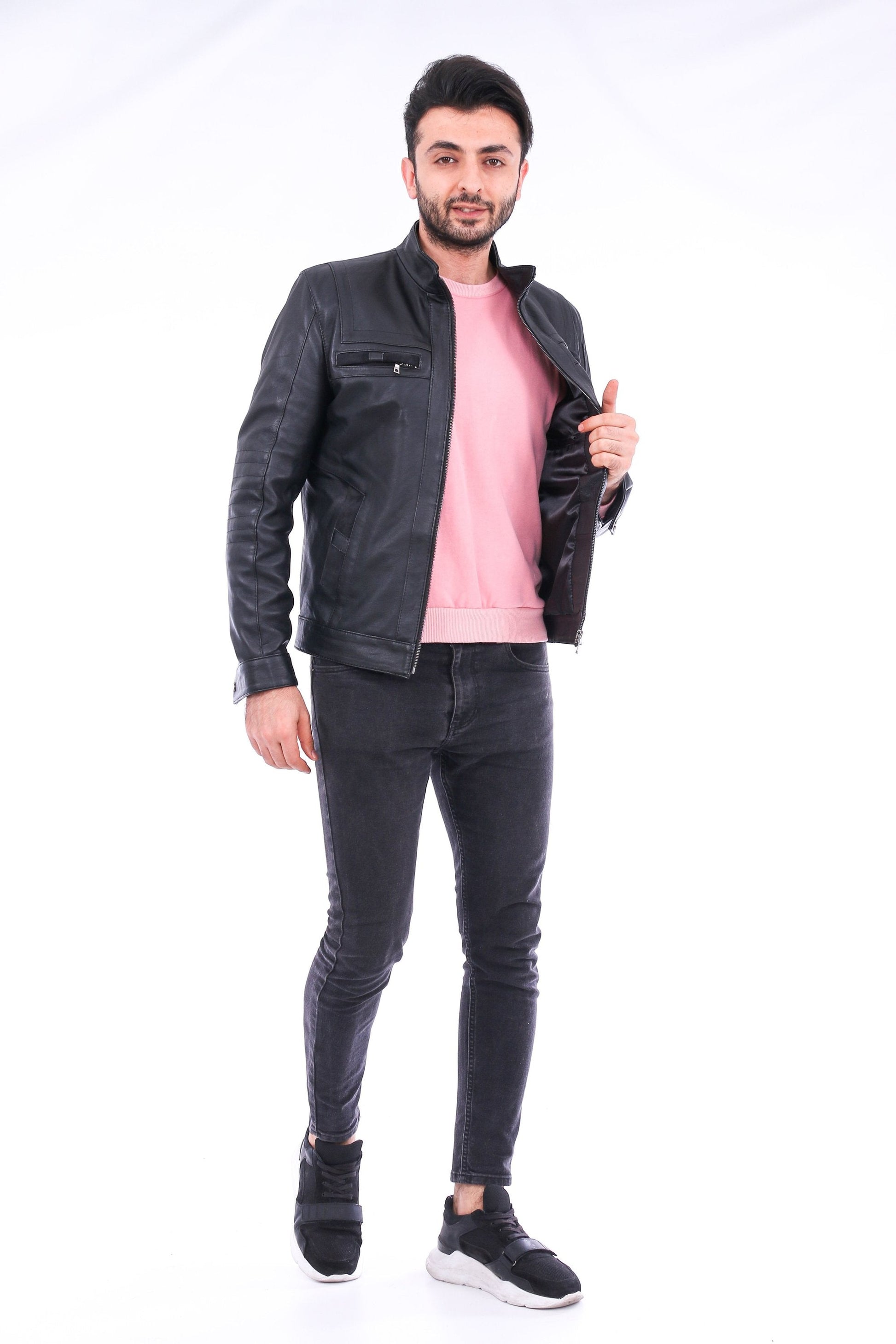 Bosco Leather Jacket Sangria Iapetus