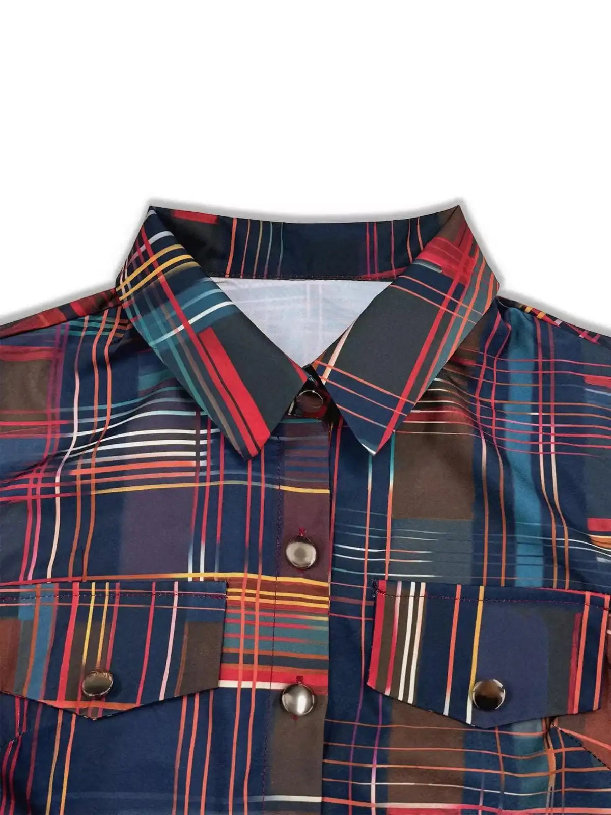 Plaid long sleeve shirt dress by Trendsi featuring a classic checkered pattern and a relaxed fit.