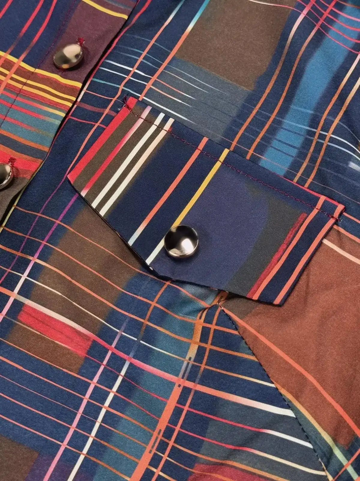 Plaid long sleeve shirt dress by Trendsi, featuring a button-up front, collar, and relaxed fit in classic plaid pattern.