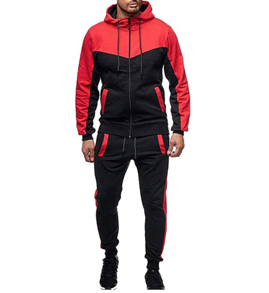 Men's Hooded Sports Zip-Up Set for Autumn/Winter Alvionz.de